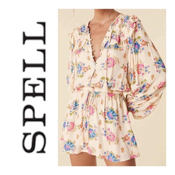 Spell Pants - SPELL Solstice Romper In Cream Size Medium